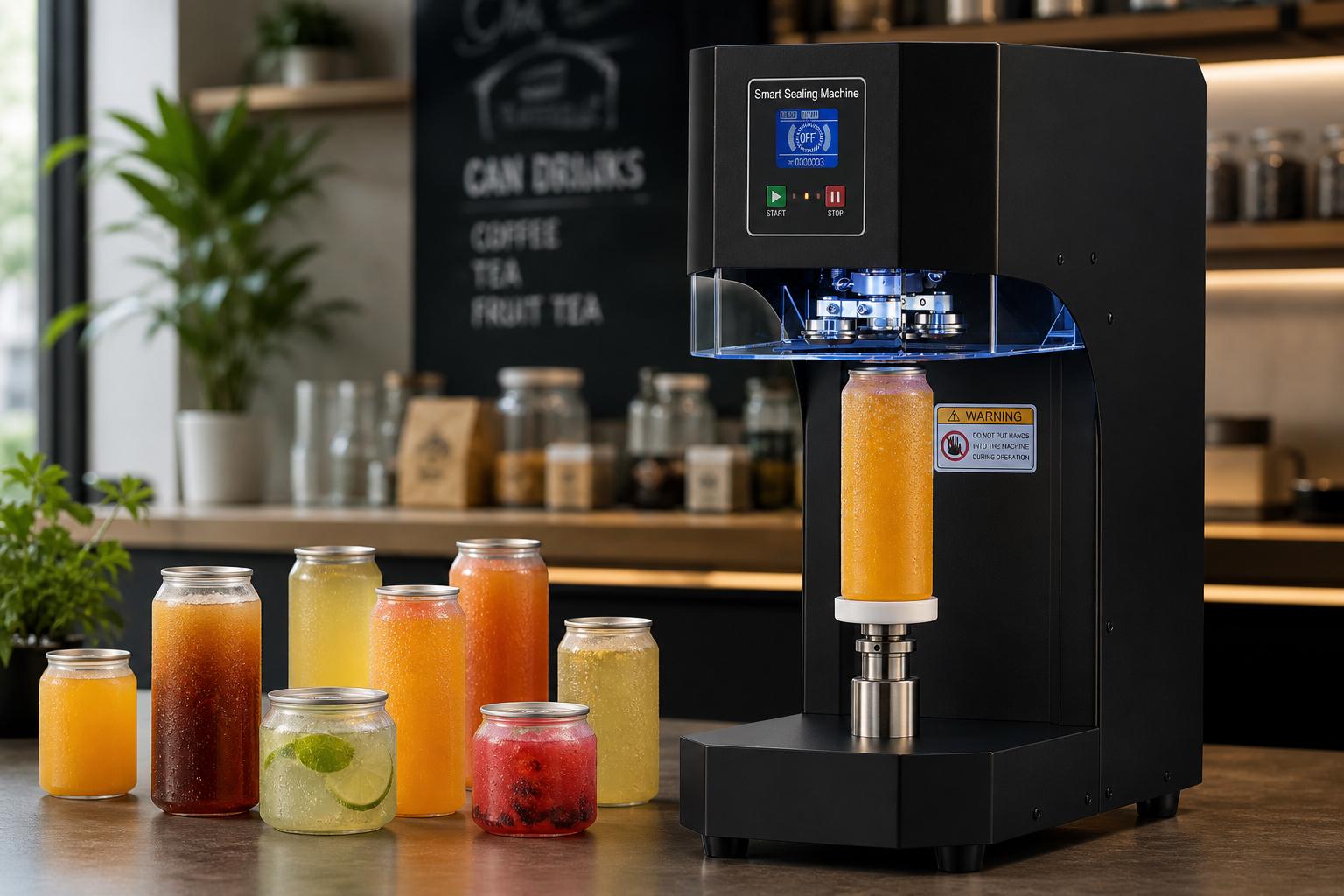 Drinkover Dosenversiegelungsmaschine in der Gastronomie im Einsatz